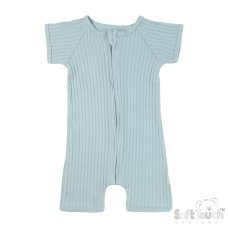 JS4600-SG: Sage Green Ribbed Jumpsuit (0-3 Months)